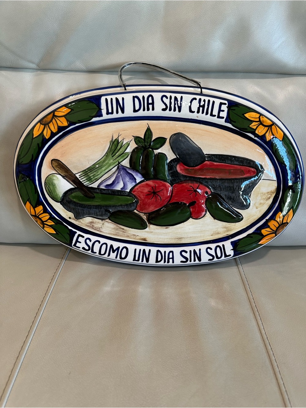 Mexican Talavera ceramic wall plaque